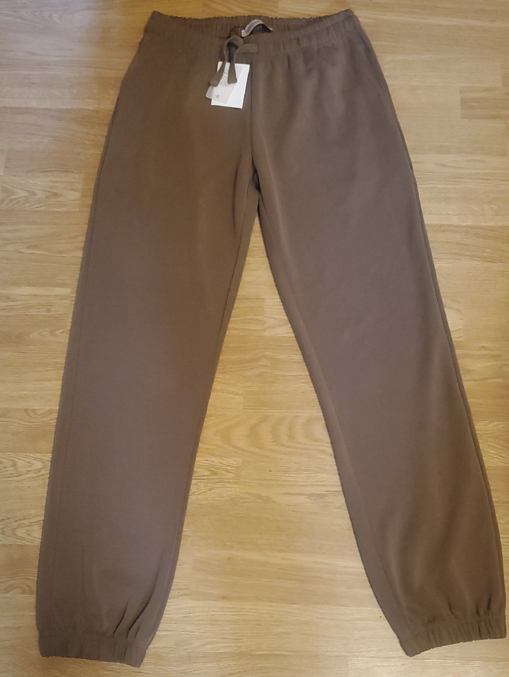 Summum Women's Brown Drawstring Jogger Pants - Casual Comfort